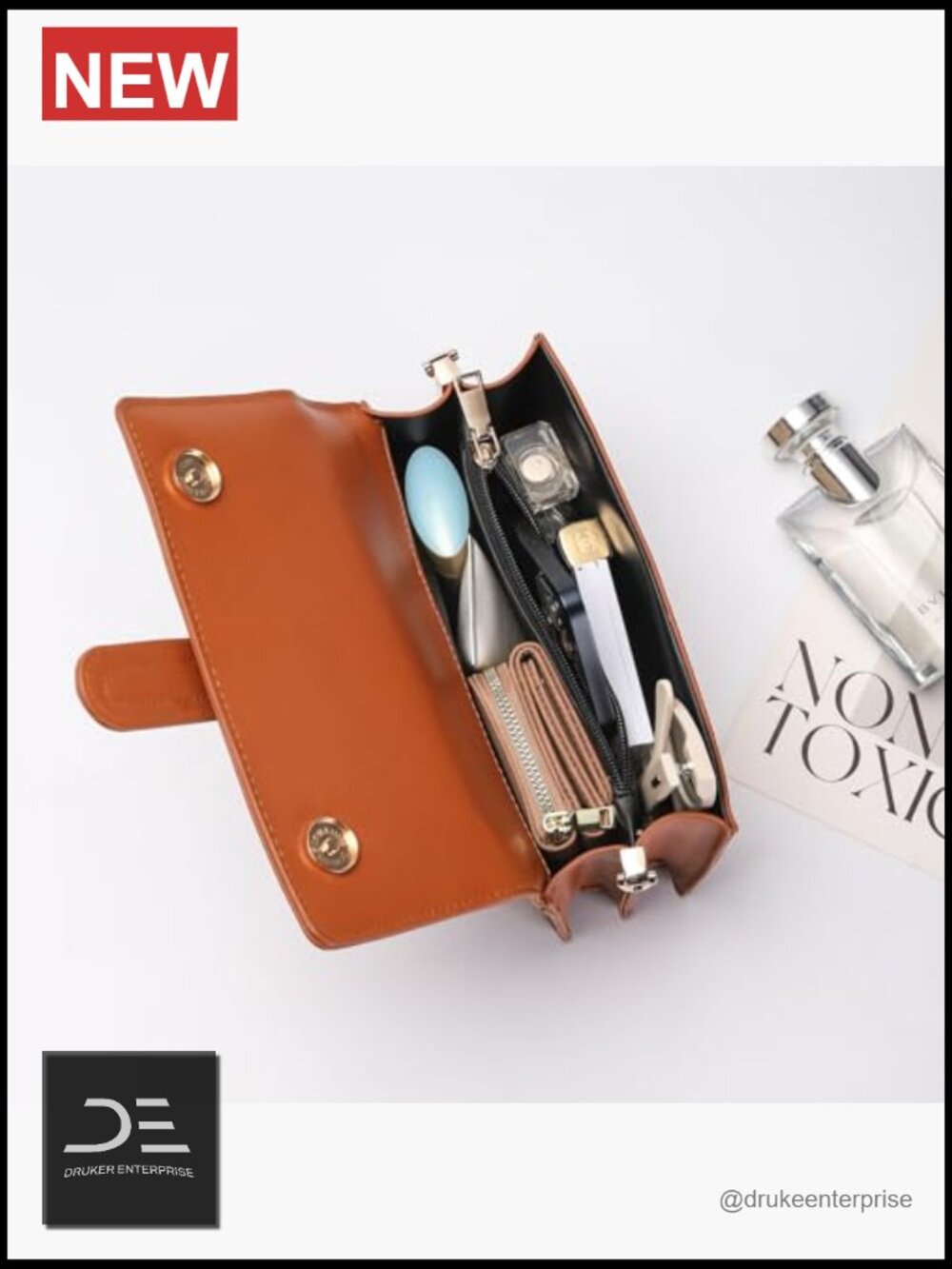 Straw Crossbody Bag, Vegan Leather Patchwork Summer Purse with Top Handle, - Picture 3 of 6